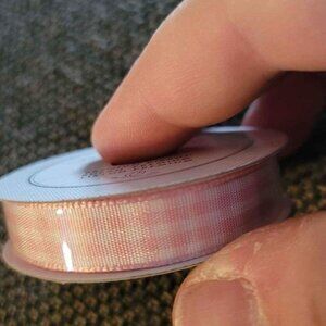 Pink plaid crafting Ribbon